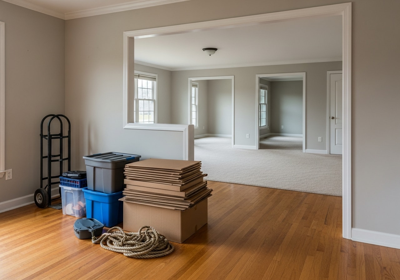 Empty residential home interior after full cleanout and junk removal in Covington, Kentucky