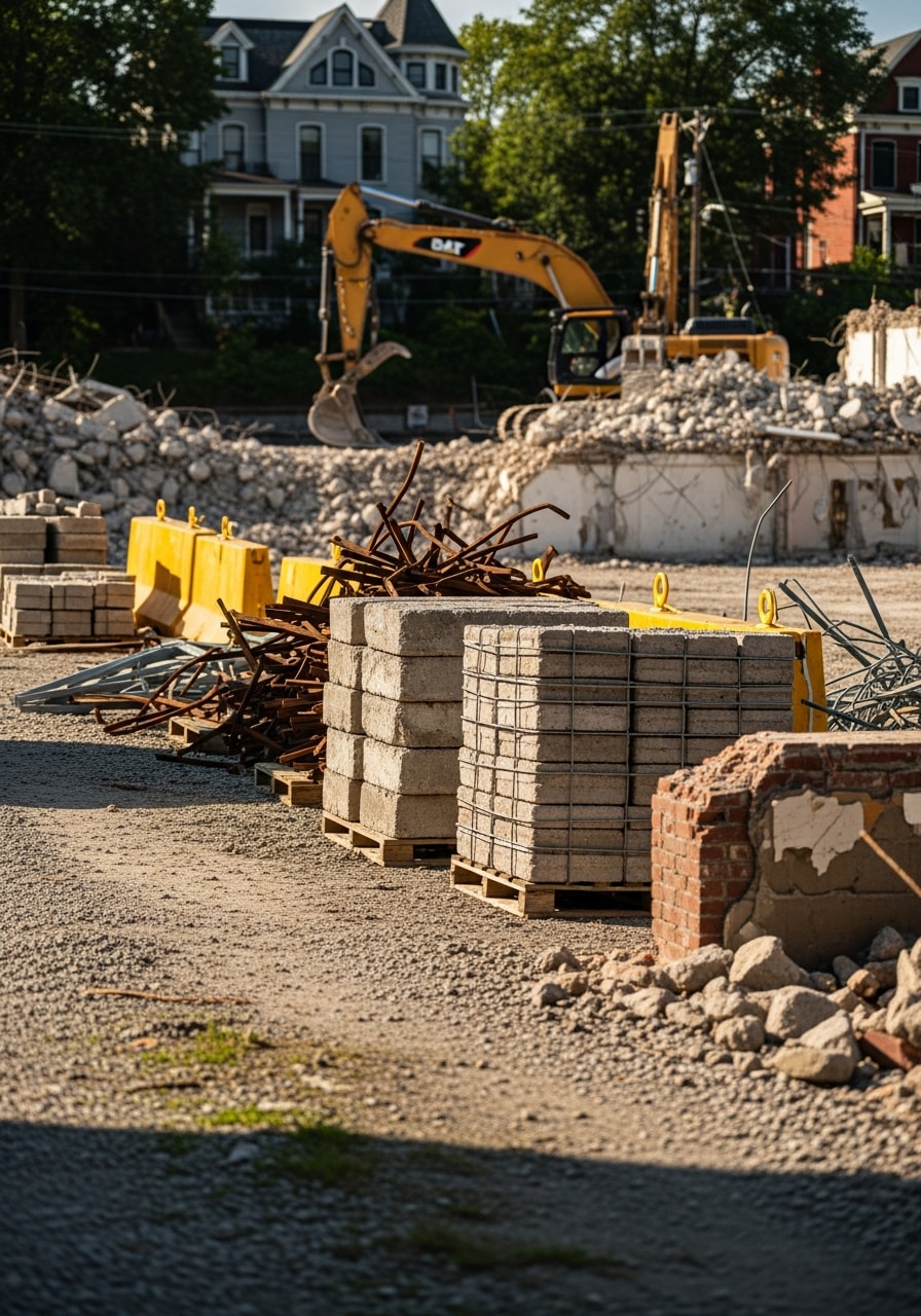 A contractor team working on a Newport residential project with professional equipment and organized workspace.